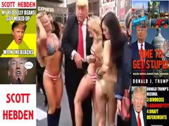 Trump with sexy naked women in public to attract supporters